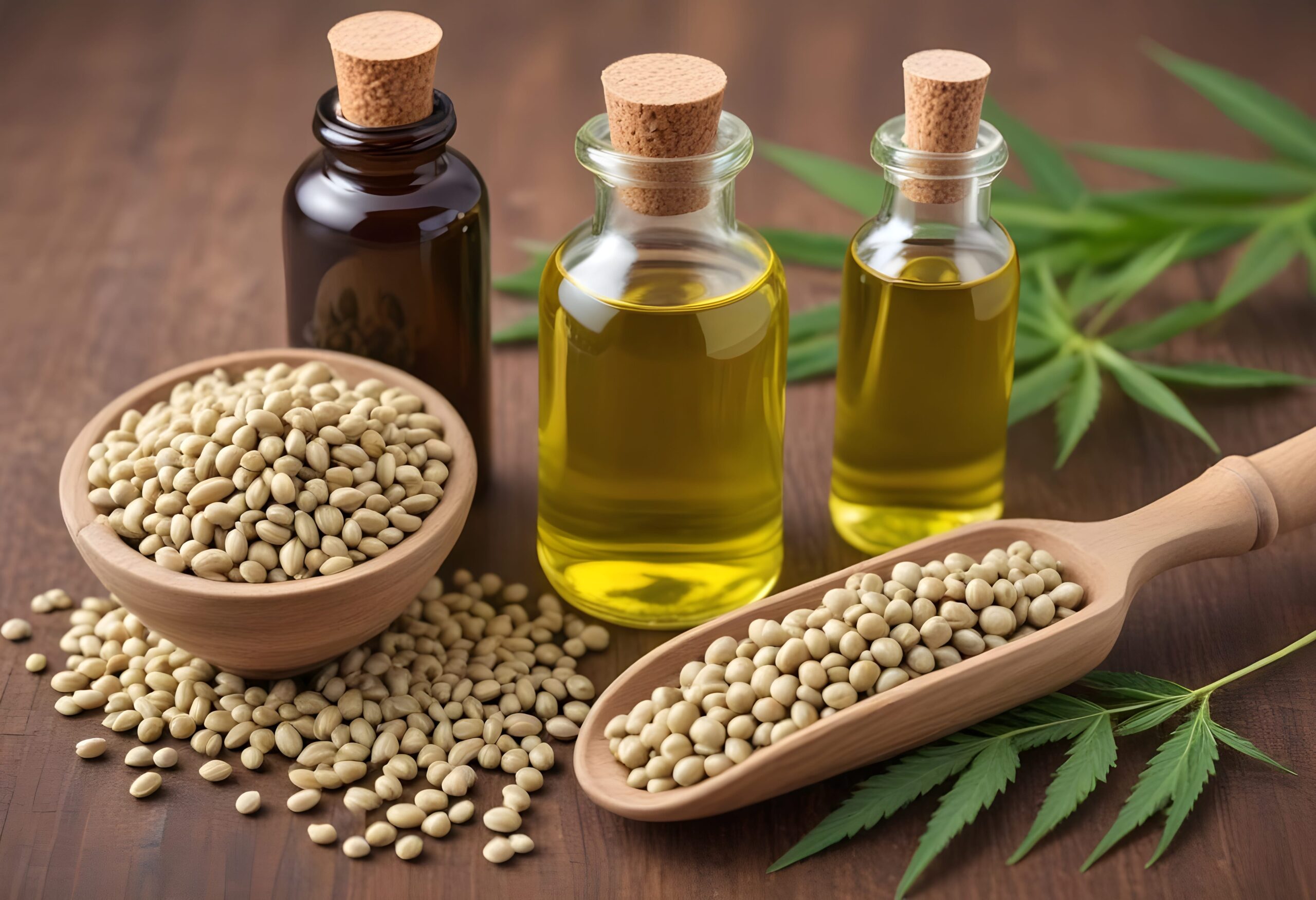 Hemp seed oil and babassu seed oil