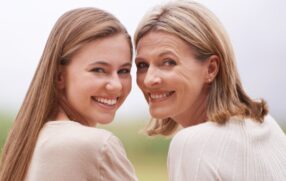 Gen X lady and Gen Z girl about prejuvenation vs healthy ageing