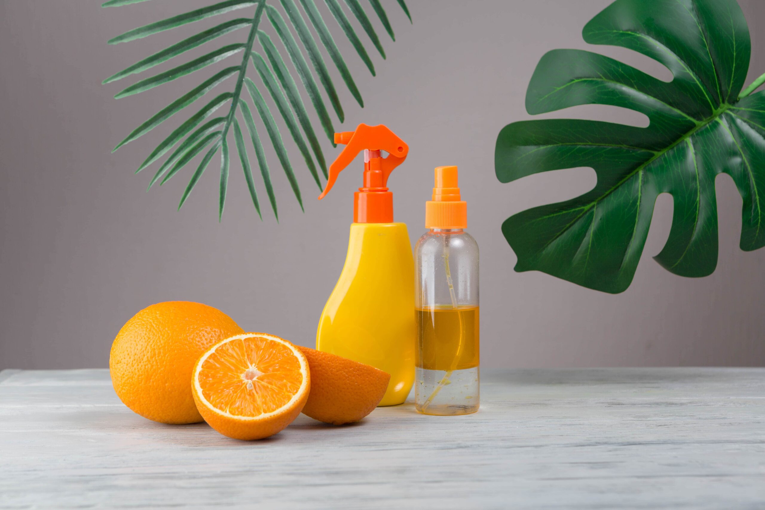 Orange cleaning products